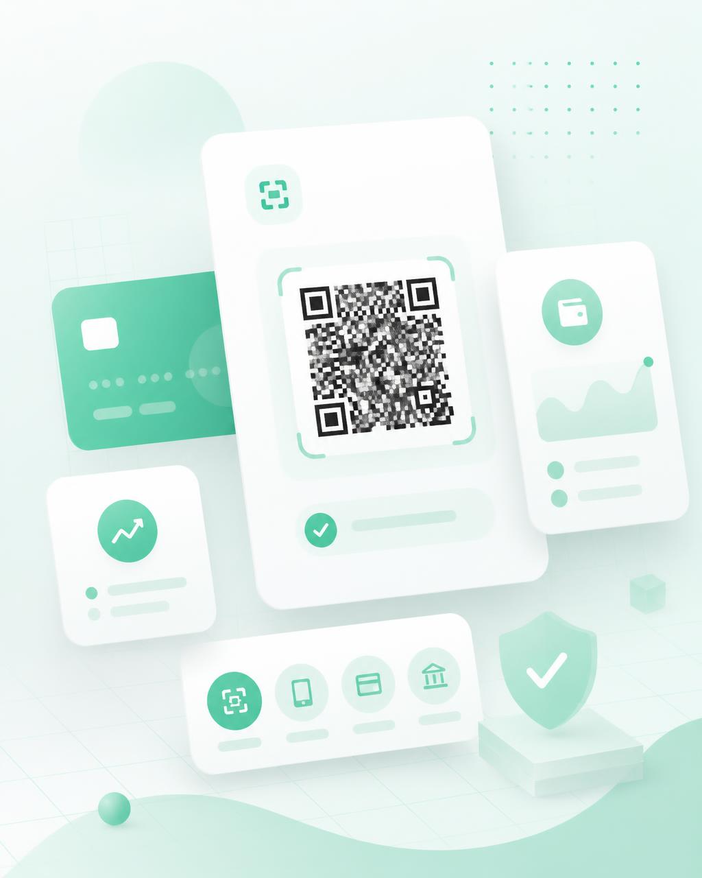 Ilustrasi dashboard pembayaran QRIS Topinz Payment